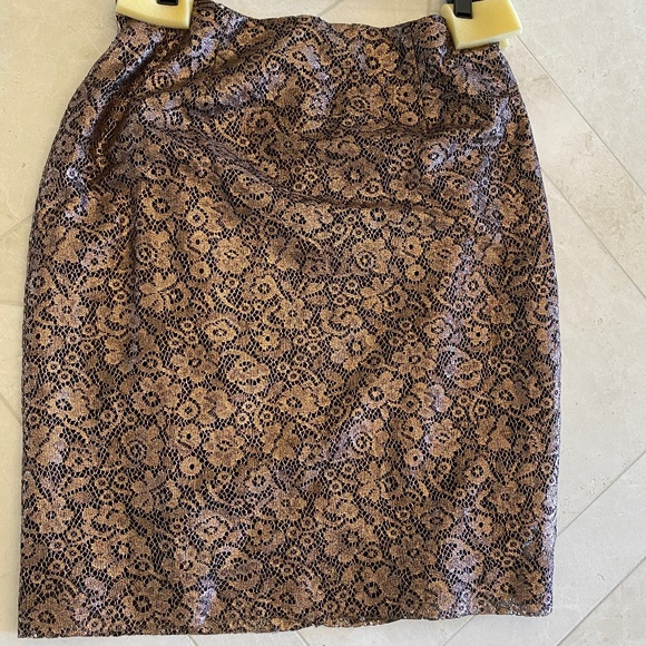 Worth New York, Size 10, Cocktail Skirt, Copper Metallic - Picture 1 of 5